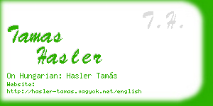 tamas hasler business card
